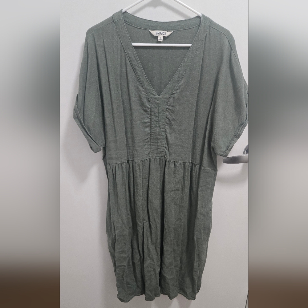 Green Short Sleeve Dress